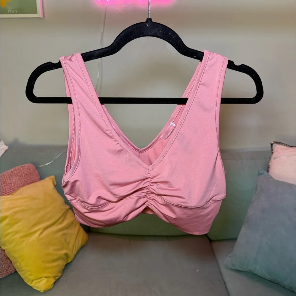 FP Movement by Free People Pink Ruched Sports Bra - Picture 1 of 2